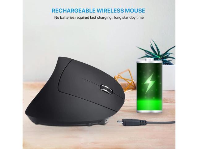 Letaclanic Ergonomic Wireless Mouse Unique Rechargeable Optical Vertical Mouse, 2.4G 5.0 Bluetooth Mouse Ergonomic with 6 Buttons, 800/1200/1600...
