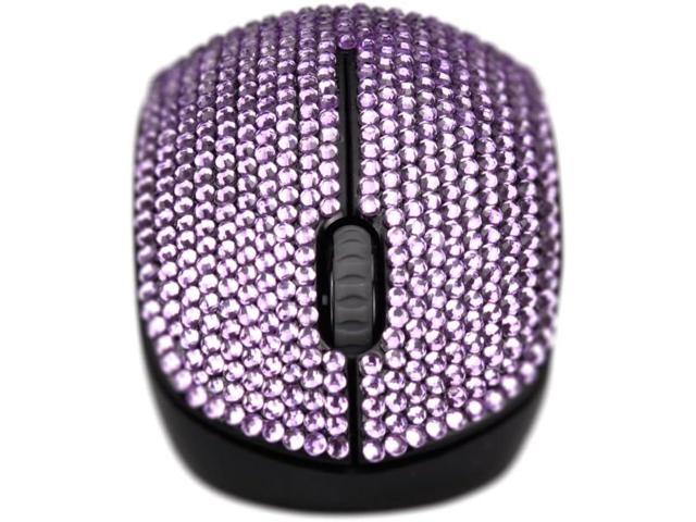 Bling Dazzling 2.4GHz Wireless Silent Mouse Covered with Rhinestone Crystal, Crystallized Mouse with USB Receiver, Compatible with Notebook, PC,...