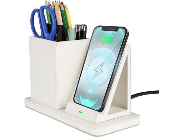 Wireless Charger with Desk Organizer, Wireless Charging Station for iPhone 14/14 Pro/13/12/11/Samsung Galaxy S23/S22/S21/S20/Note 20/Note 10,...