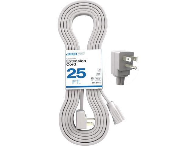 Appliance Extension Cord - 25ft Heavy Duty Gray Extension Wire for Air Conditioner, Refrigerator, & All Major Appliances - 14 Gauge High Voltage 3...