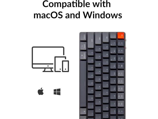 Keychron K3 75% Layout 84-Key Ultra-Slim Hot-Swappable Wireless Bluetooth Mechanical Keyboard with Low-Profile Keychron Optical Brown Switch/White...