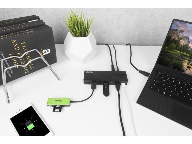 Plugable 7-Port USB 3.0 Hub with 36W Power Adapter - Driverless - Effortlessly Connect Devices and Transfer Data at High Speeds