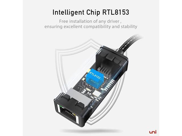 USB to Ethernet Adapter, uni Driver Free USB 3.0 to Gigabit Ethernet LAN Network Adapter, 100/1000 Mbps RJ45 Internet Adapter Compatible with...