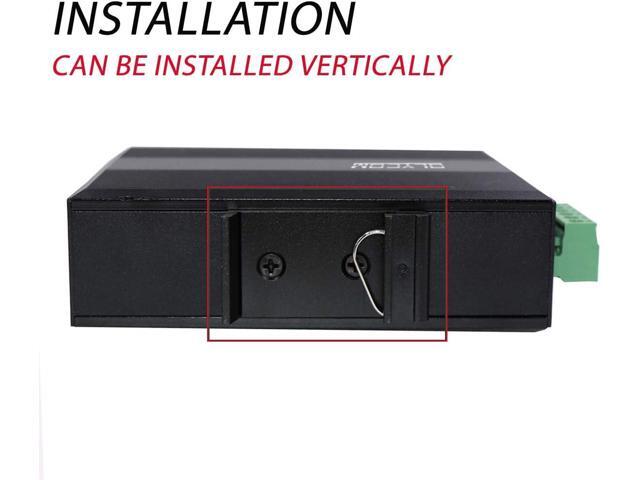 OLYCOM 6-Port Hardened Industrial Gigabit PoE+ DIN-Rail Fiber Network Switch 4 x Gigabit PoE+ Ports 2 x 1.25G SFP Fiber Ports 120W for Outdoor Use