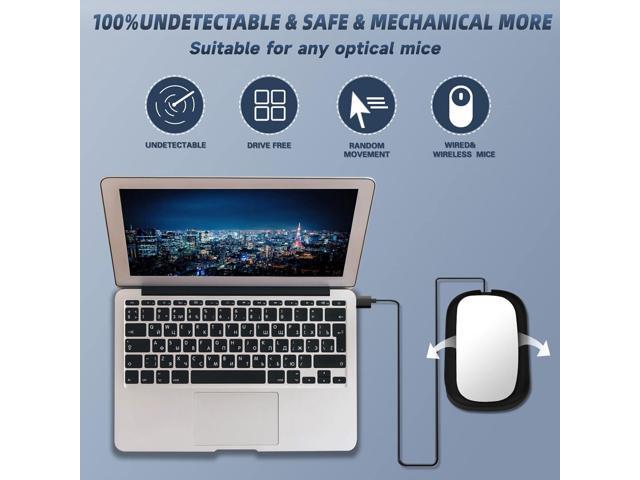 Mouse Jiggler, Undetectable Mouse Mover Wiggler Shaker with Drive Free USB Port Simulate Mouse Automatic Random Movement