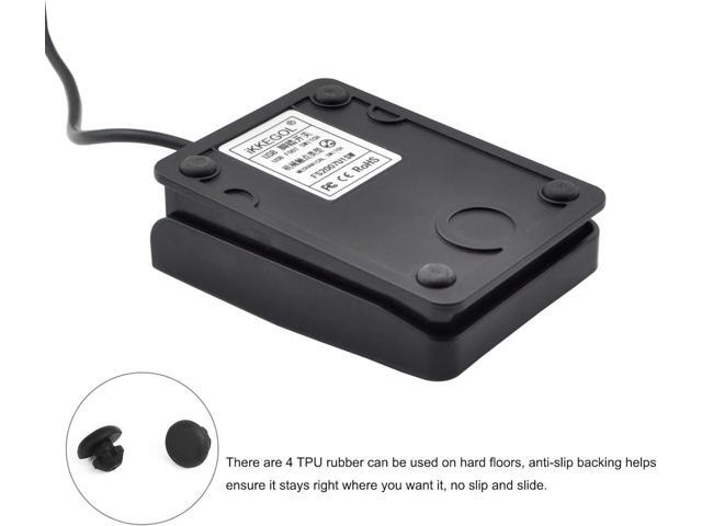iKKEGOL [Upgraded] USB Foot Pedal Switch Video Game PC Hands Free Footswitch One Key Control Program Computer Mouse Keyboard HID with 2M Cable