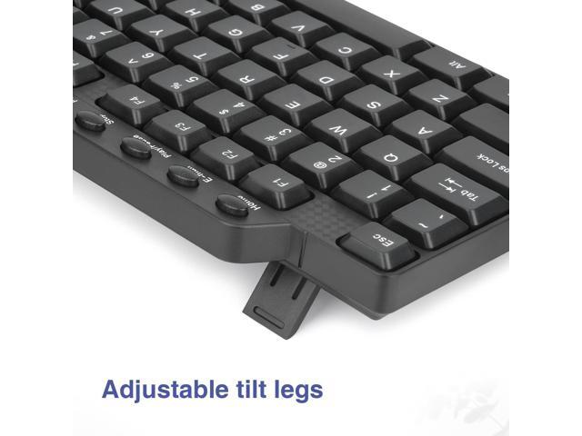 Basic Keyboard and Mouse,Rii RK203 Ultra Full Size Slim USB Basic Wired Mouse and Keyboard Combo Set with Number Pad for...