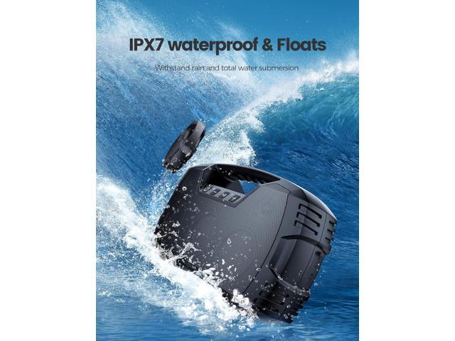 IPX7 Waterproof Bluetooth Speaker, 40W(60 Peak) Portable Wireless Speakers with Subwoofer, 32H Playtime, Stereo Loud Sound, Deep Bass, Bluetooth...