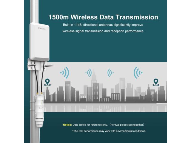 WAVLINK N300 Wireless Outdoor Access Point with PoE Powered, Waterproof, Outdoor Wi-Fi Extender Long Range with AP/Router/Repeater Modes, 11 dBi...