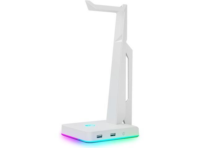 RGB Gaming Headset Stand with 2 USB Ports, Game Headphone Mount for PC, Xbox One, PS4, Switch, Earphone Holder Hanger, Great for Gaming Stations,...