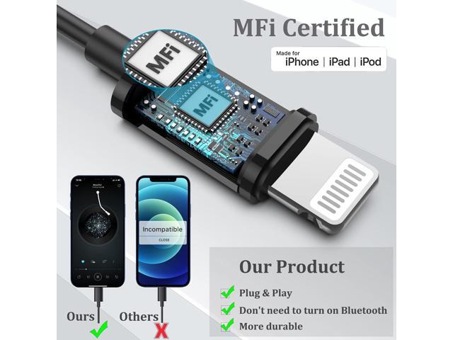 Guguearth Lightning Headphones for iPhone,MFi Certified in-Ear Lightning Earphones for iPhone,Magnetic Earbuds for iPhone with Mic Controller...