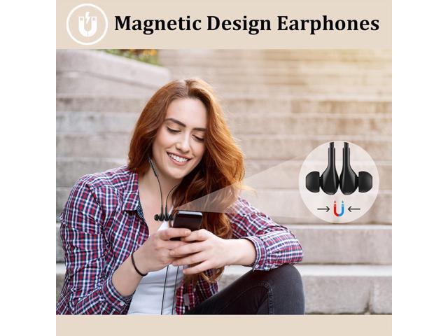 Guguearth Lightning Headphones for iPhone,MFi Certified in-Ear Lightning Earphones for iPhone,Magnetic Earbuds for iPhone with Mic Controller...
