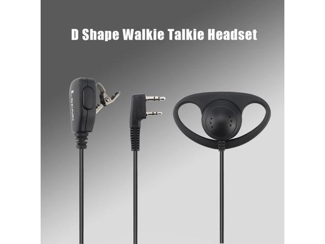 Case of 10,Walkie Talkie Earpiece with Mic 2 Pin D-Type Headset for Walkie-Talkie Compatible with Baofeng UV-5R BF-888S H-777 RT22 RT27 RT-5R...