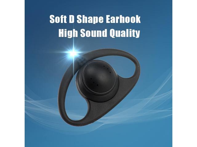 Case of 10,Walkie Talkie Earpiece with Mic 2 Pin D-Type Headset for Walkie-Talkie Compatible with Baofeng UV-5R BF-888S H-777 RT22 RT27 RT-5R...