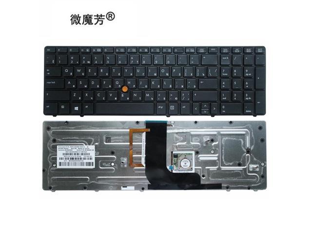 Russian Keyboard for HP Probook 8560W 8570W RU laptop With backlight black