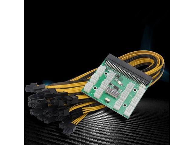 Server Power Conversion Board 12 Ports Breakout Board Plus 12Pcs 6Pin 50cm image Cables with Toggle Switch