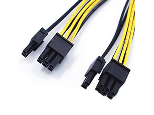 5-Pack PCI-E 8Pin to 2X 8 Pin (6+2) Power Splitter Cable for PCIE PCI Express Image Card Y - Splitter Extension Cable