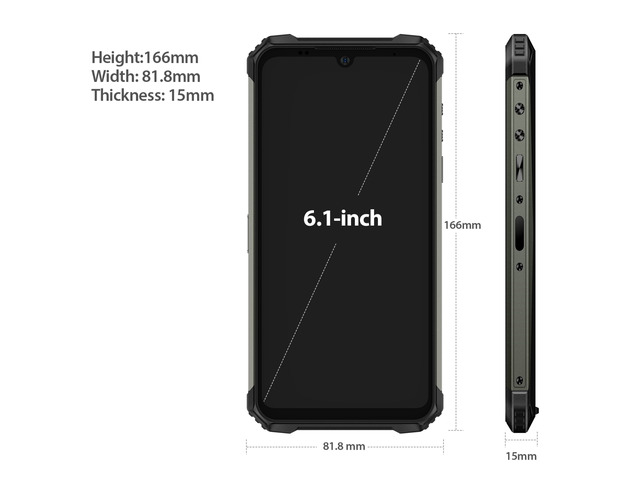 Ulefone Armor 8 Pro Android 11 Rugged Smartphone, 6.1-inch HD+ IP68 Waterproof Shockproof Outdoor Mobile Phone Unlocked, Helio P60 6GB+128GB, 16MP...