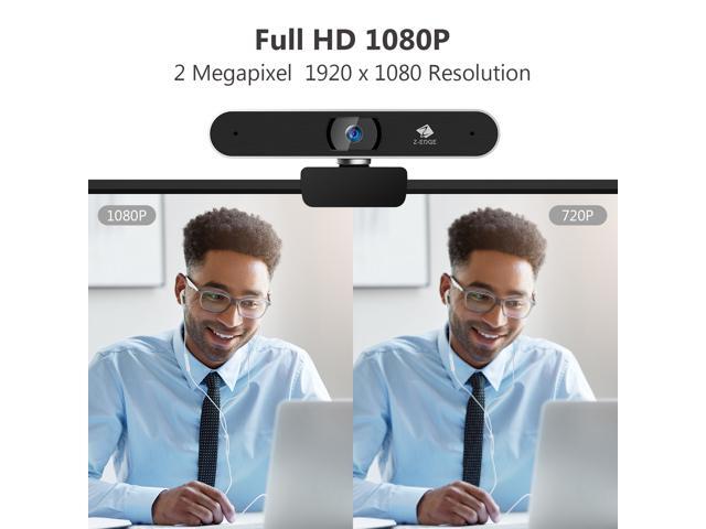 Z-EDGE ZW511 Full HD 1080P Webcam Auto Focus Web Camera for PC/Desktop/Laptop, Built-in Dual Stereo Microphone, Plug & Play, Compatible with...