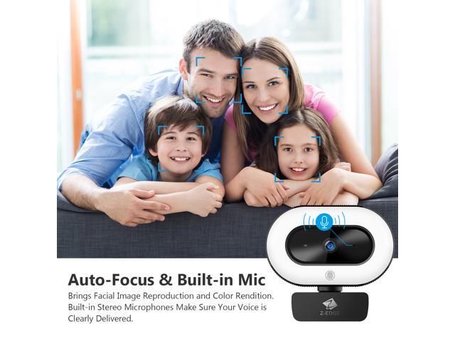 Z-EDGE ZW560S QHD 2K Stream Webcam Auto Focus Web Camera for PC/Desktop/Laptop, Built-in Stereo Sound & Noise Reduction Mic, Plug & Play, Touch...