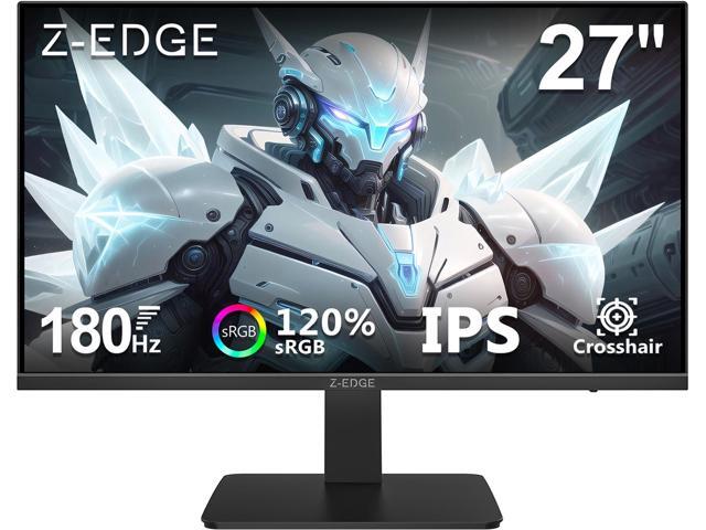 Z-EDGE 27' 1080P 180Hz 1ms Fast IPS Gaming Monitor, 120% sRGB, FreeSync Compatible, HDMI 2.0, DP 1.4, Supports 100x100mm Mount