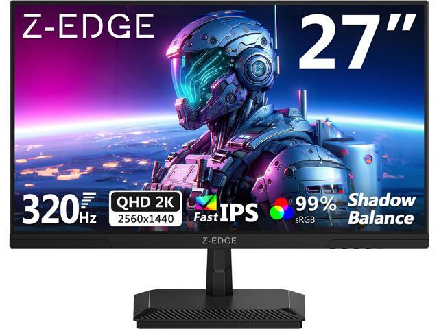 Z-EDGE G27IS 27 inch 2K QHD 2560x1440 320Hz 1ms Fast IPS Gaming Monitor, 16.7M Colors, sRGB 99%, HDMI x2, DisplayPort x2