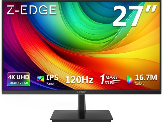 Z-EDGE S274K 27 inch 4K UHD 3840x2160 120Hz 1ms Flat Panel IPS Gaming Monitor, HDMI x2, DisplayPort x2