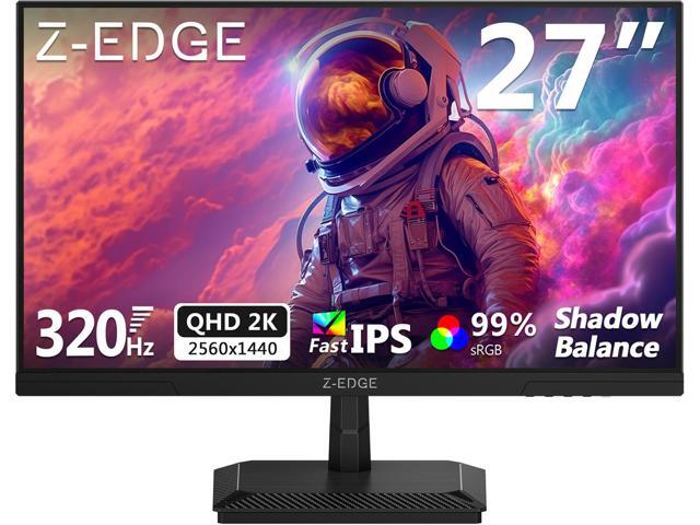Z-EDGE 27 inch 2K QHD 2560x1440 320Hz 1ms Fast IPS Gaming Monitor, 16.7M Colors, sRGB 99%, HDMI x2, DP x2