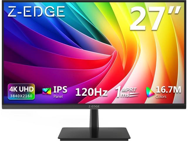 Z-EDGE 27 inch 4K UHD 3840x2160 120Hz 1ms IPS Gaming Monitor, HDMI x2, DP x2