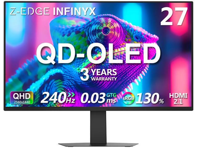 Z-EDGE INFINYX Series X27 OLED 2K QHD 2560x1440 240Hz GTG 0.03ms Gaming Monitor, with Adjustable Stand, 3 Years Warranty