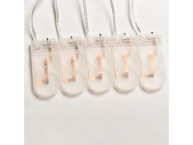 5PCS Plastic Clear CR2032 Button Coin Cell Battery Holder Case With ON/OFF Switc