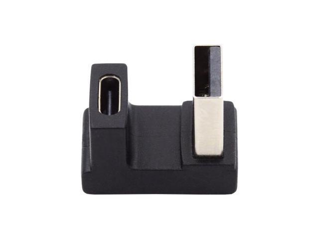 Cablecc USB-C Type C Female Up Opposite U Shape Back Angled to USB 3.0 A Male Data Adapter for Laptop Desktop