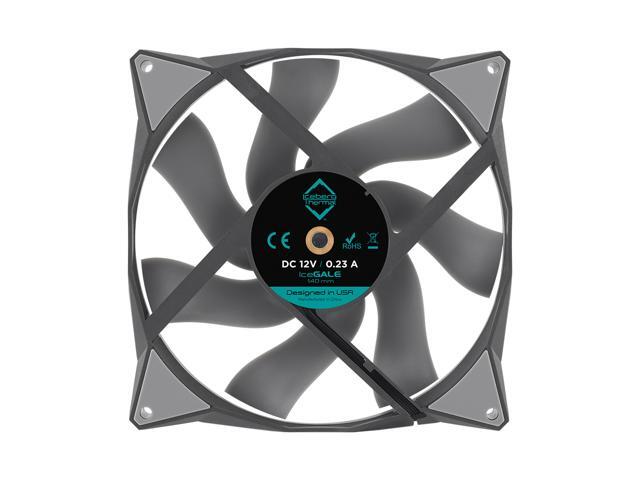 Iceberg Thermal IceGALE 140mm PWM Case Fan 2-Pack (Gray)