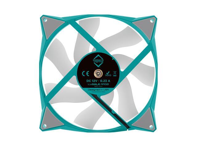 Iceberg Thermal IceGALE ARGB 140mm PWM Case Fan 2-Pack (Teal)
