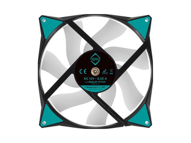 Iceberg Thermal IceGALE ARGB 140mm PWM Case Fan 2-Pack (Black)