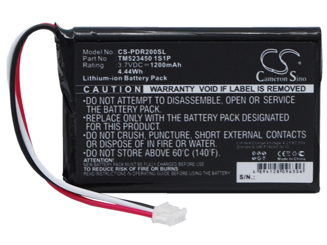 1200mah battery for PHAROS Drive GPS 200 PDR200 p/n: TM523450 1S1P