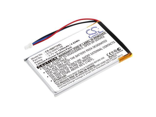 Battery for Garmin GPS Navigation 010-00657-06 Nuvi 770 770T CS-IQN770SL 1250mAh