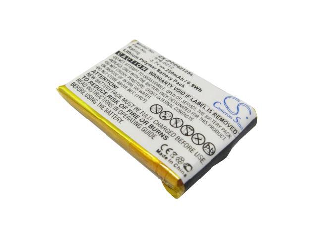 Battery for Apple iPOD Shuffle MB226LL/A MB228LL/A 616-0212 MB519LL/A MP3 250mAh