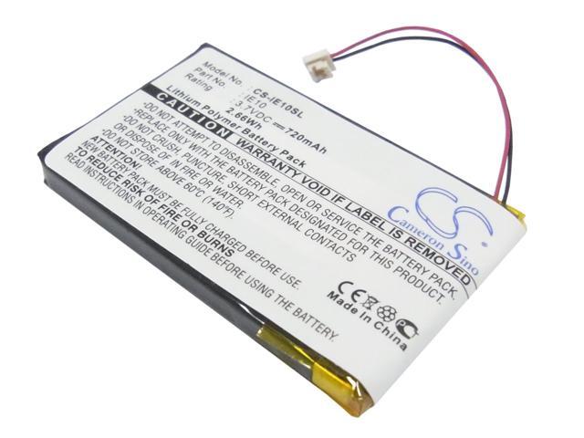 Battery for iRiver E10 E10CT HDD Jukebox IRI-E10 CS-IE10SL MP3 Player 720mAh