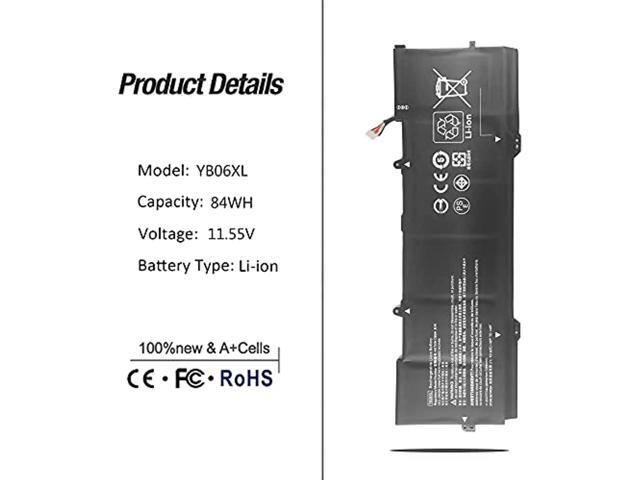 928372-855 928427-271 Yb06xl Battery For Hp Spectre X360 Convertible 15-Ch 15T-Ch 15-Ch0xx 15-Ch011dx 15-Ch010tx 15-Ch034ng 15-Ch002tx Hstnn-Db8h...