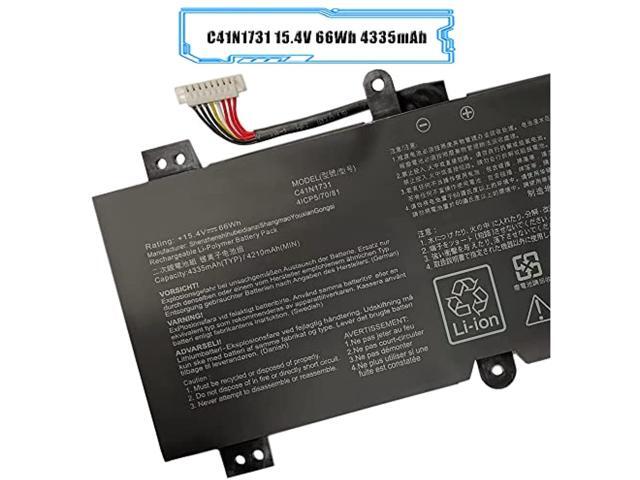 C41n1731 15.4V 66Wh 4335Mah Laptop Battery Replacement For Asus Gl504 Gl504gm Gl504gs Rog Strix Gl504gw