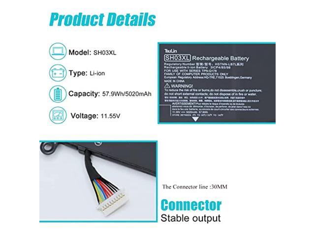 Sh03xl 859356-855 Laptop Battery For Hp Spectre X360 13-Ac0xx 13-W023dx 13-Ac023dx 13-Ac033dx 13-W013dx 13-W031ng 13-W002ng 13-W003ng Series...