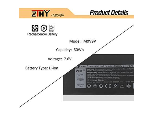 Mxv9v Laptop Battery Replacement For Dell Latitude 5300 5310 7300 7400 E5300 E5310 E7300 E7400 Inspiron 7300 7306 2-In-1 Series Notebook 5Vc2m...