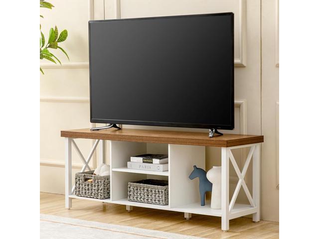 GAZHOME TV Stand for TV up to 55 Inches, TV Cabinet with Open Storage, TV Console Unit with Shelving for Living Room, Entertainment Room,...