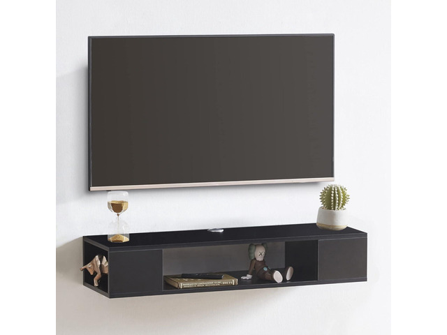 GHC Floating TV Stand, Wall Mounted Entertainment Center and Cabinet Shelf, TV Console with StorageMedia Console for DVD Player, Space-Saving Under...