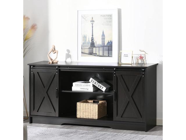 4 EVER WINNER TV Stand for 65 Inch TV, Farmhouse TV Stand with Storage Cabinets and Adjustable Shelves, Media Entertainment Center TV Console Table...