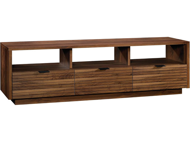 Sauder Harvey Park TV Credenza, Accommodates up to 70-Inch TV, Large Credenza - Grand Walnut Finish