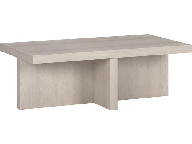 Henn & Hart 44' Scandinavian Coffee Table, Beech White