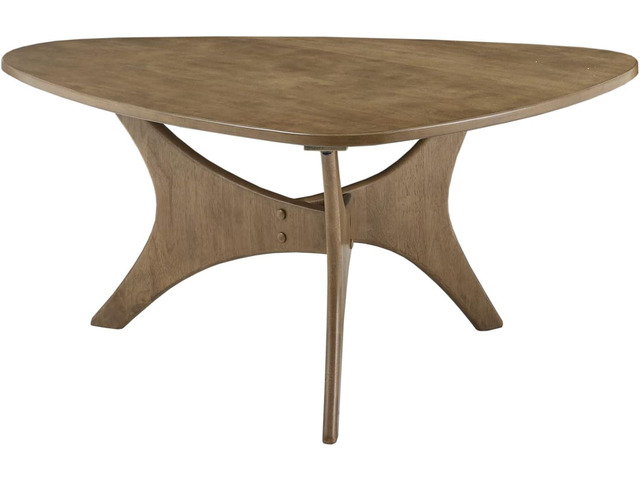 INK+IVY Blaze Triangle Wood Coffee Table Plywood with Wood Veneer Legs, Mid-Century Modern, Easy Assembly, Accent Furniture For Living Room,...