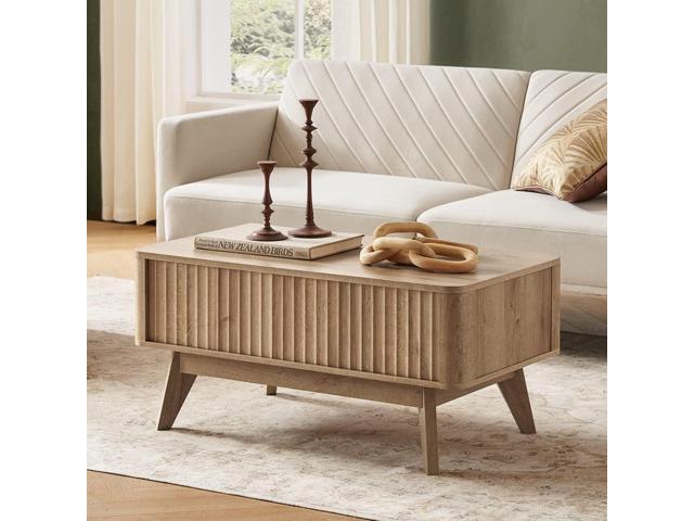 mopio Brooklyn Coffee Table, Lift Top Coffee Tables for Living Room, Mid Century, Modern Farmhouse Center Table with Lifting Top & Hidden Storage,...